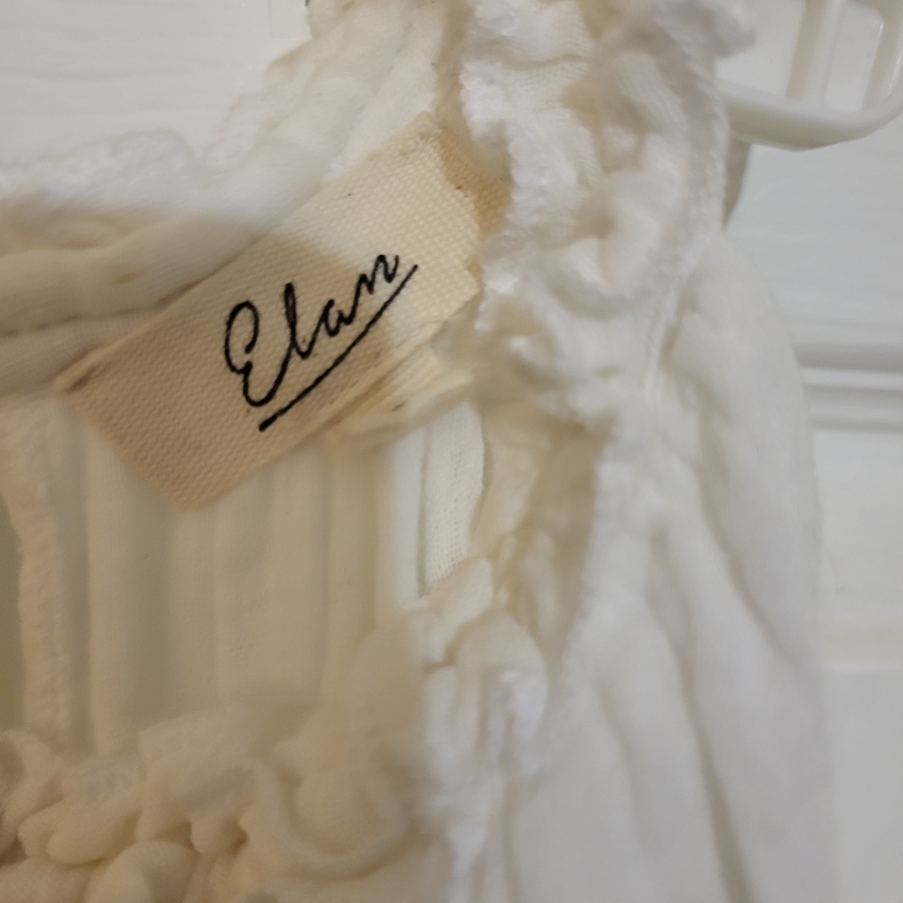 Elan Ivory Ruffled Top - Picture 2 of 4